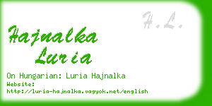 hajnalka luria business card